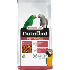 Granulés extrudés pour perroquet multicouleurs NutriBird P15 Tropical 3kg - Versele Laga