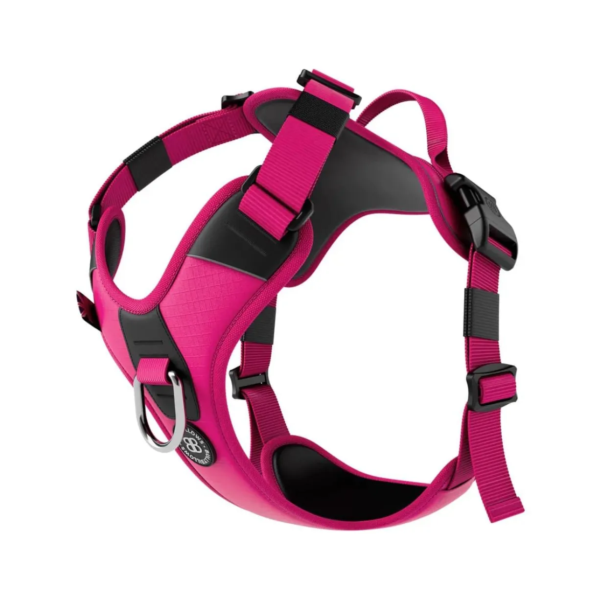 Harnais anti traction chien Hurricane rose carmin taille S - BullyBillows