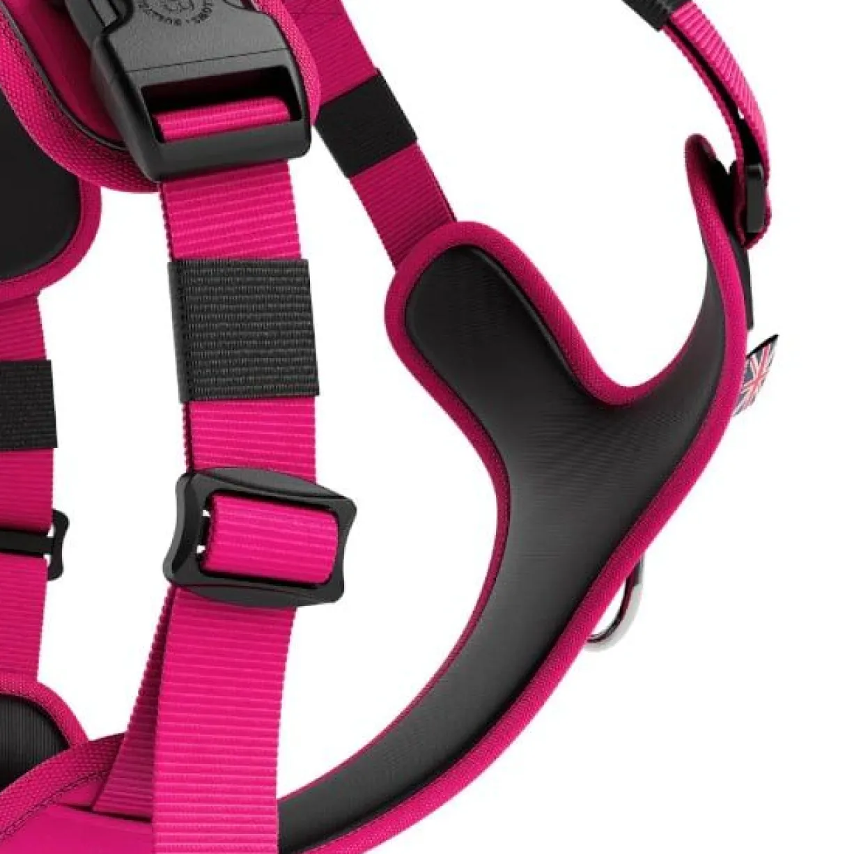 Harnais anti traction chien Hurricane rose carmin taille S - BullyBillows