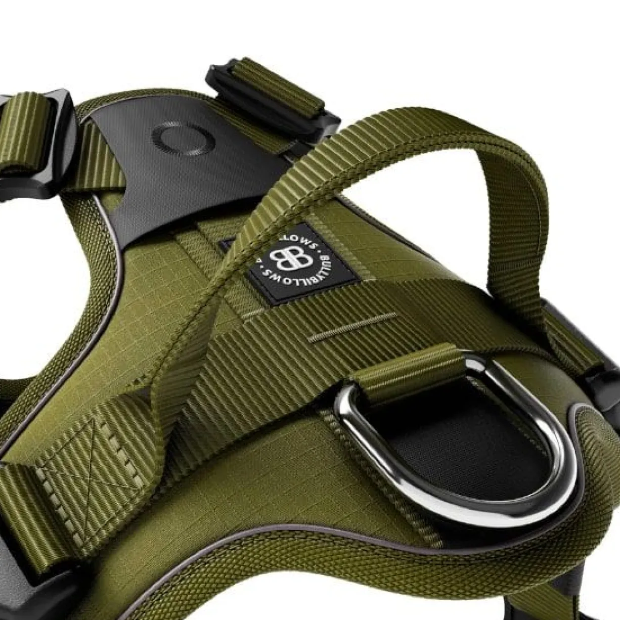 Harnais anti traction chien Hurricane vert olive taille M - BullyBillows