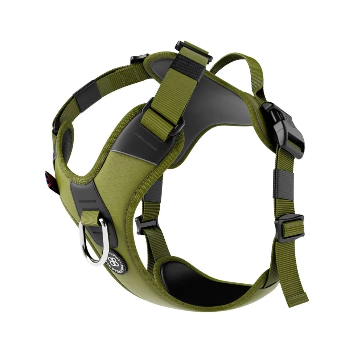 Harnais anti traction chien Hurricane vert olive taille M - BullyBillows