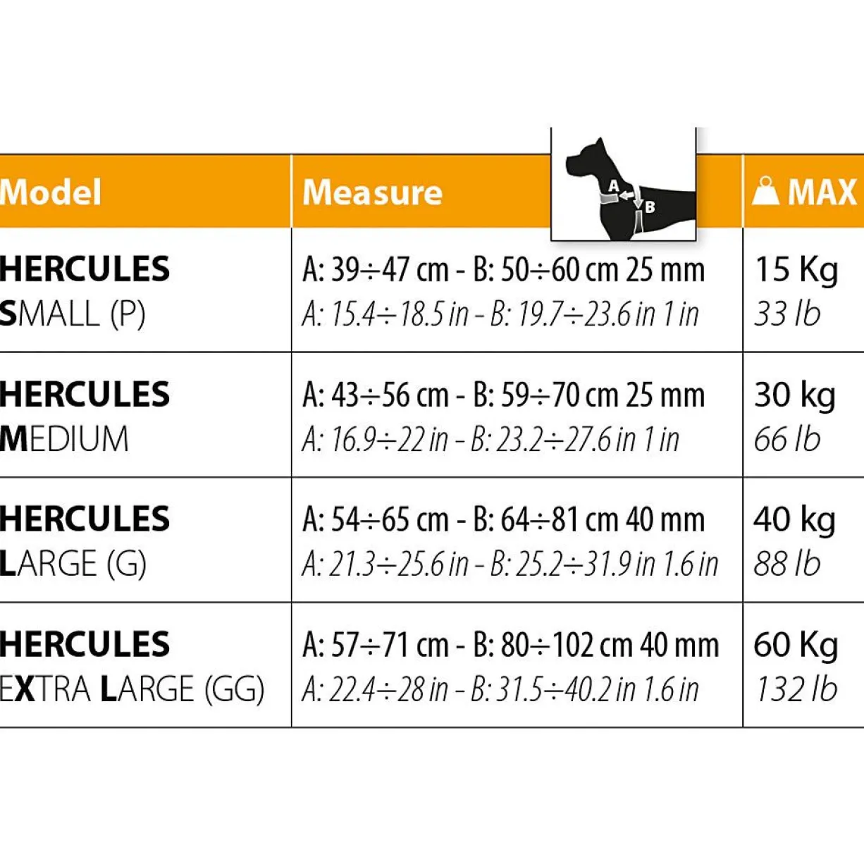 Harnais Hercules Rouge Extra Large