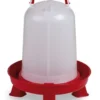 Kit abreuvoir 5L mangeoire 4Kg poule à pieds plastique rouge gamme Eco
