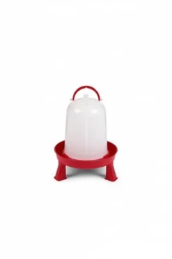 Kit abreuvoir 3L mangeoire 2Kg poule à pieds plastique rouge gamme Eco