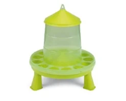 Kit abreuvoir 3L mangeoire 2Kg poule à pieds plastique vert gamme Eco