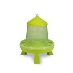 Kit abreuvoir 5L mangeoire 4Kg poule à pieds plastique vert gamme Eco