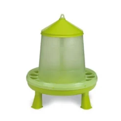 Kit abreuvoir 8L mangeoire 8Kg poule à pieds plastique vert gamme Eco