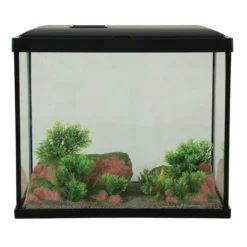 Kit aquarium poisson Initio 30cm noir et décor Landscape Red Soil - Zolux