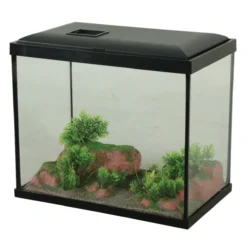 Kit aquarium poisson Initio 30cm noir et décor Landscape Red Soil - Zolux