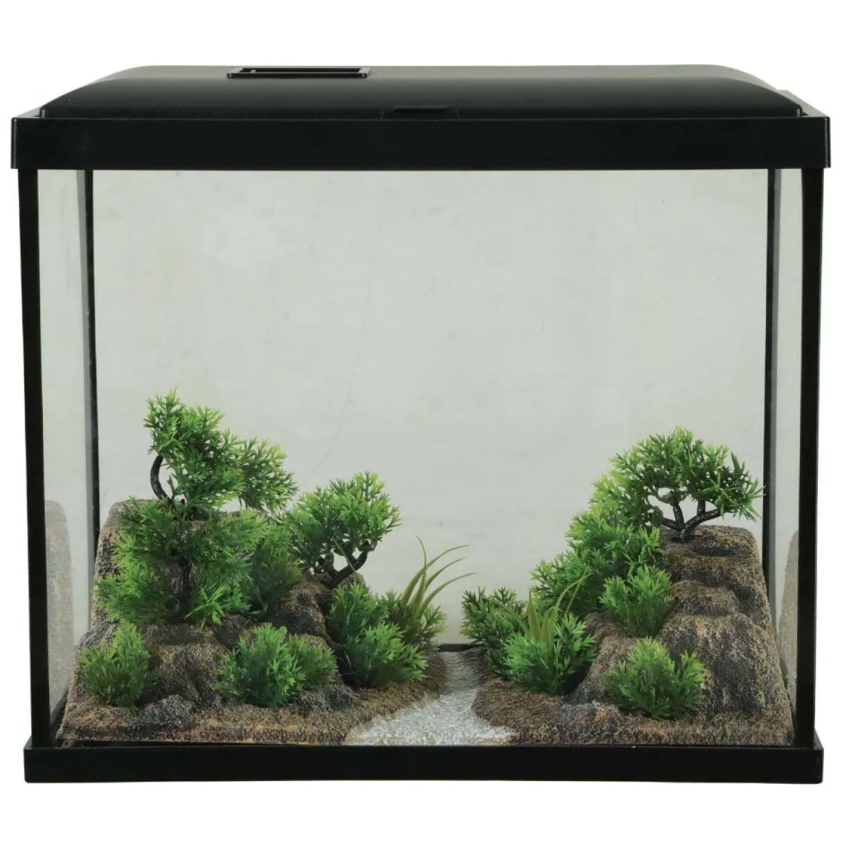 Kit aquarium poisson Initio 30cm noir et décor Landscape Road - Zolux