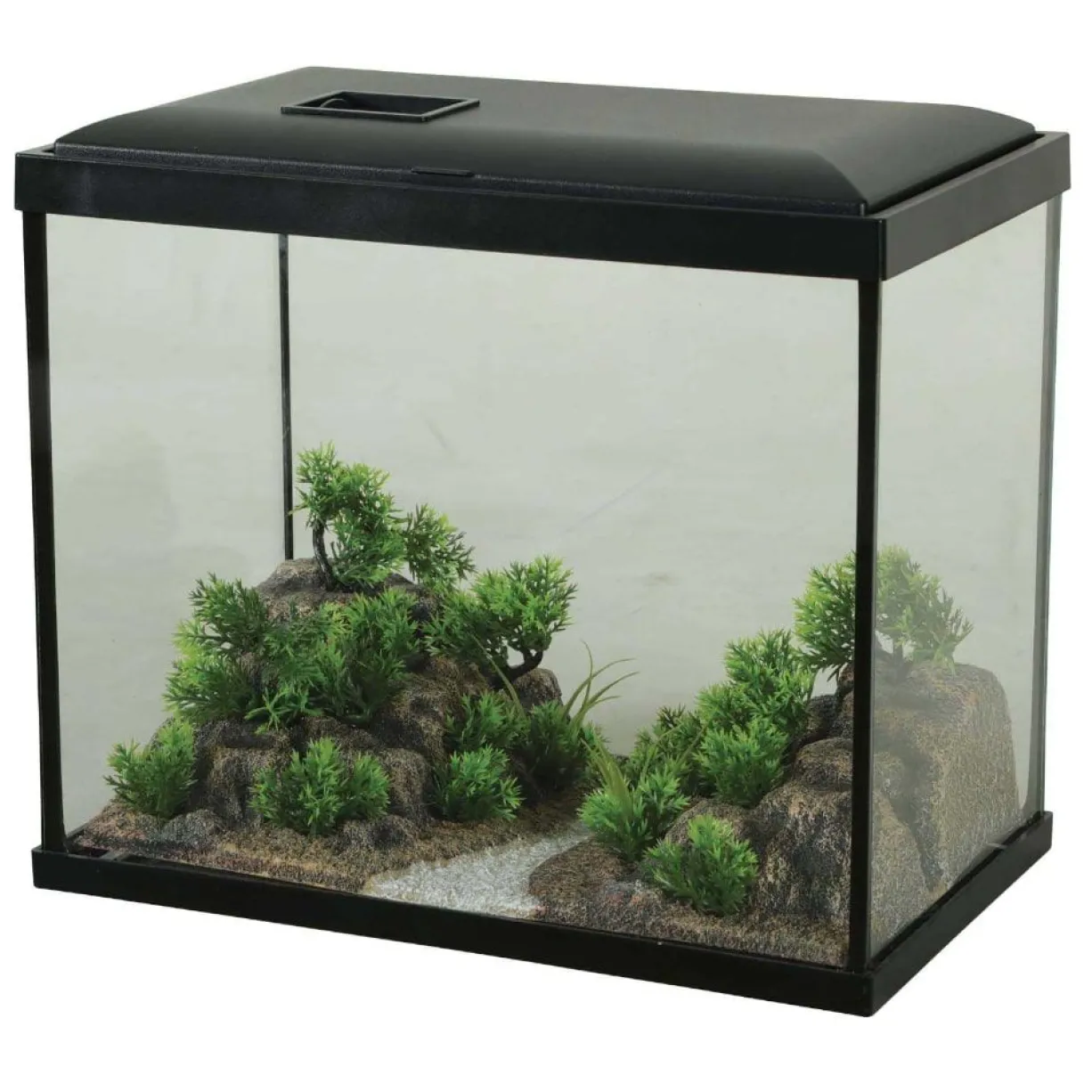 Kit aquarium poisson Initio 30cm noir et décor Landscape Road - Zolux
