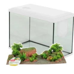 Kit aquarium poisson Initio 40cm blanc et décor Landscape Red Soil - Zolux