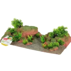 Kit aquarium poisson Initio 40cm blanc et décor Landscape Red Soil - Zolux