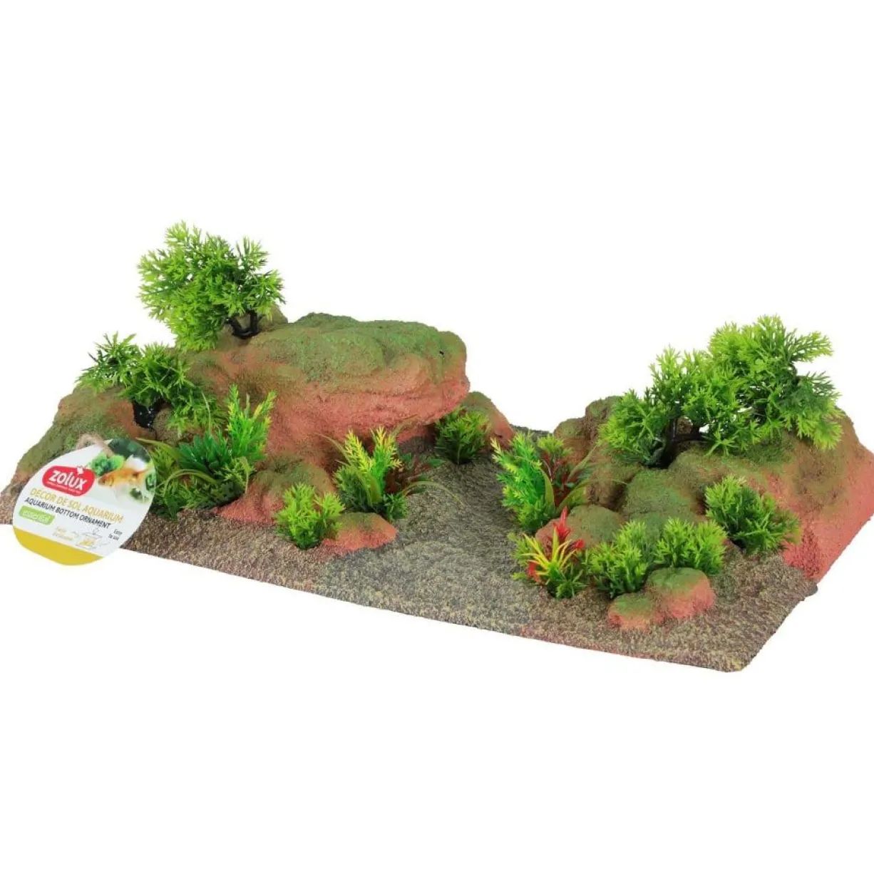 Kit aquarium poisson Initio 40cm blanc et décor Landscape Red Soil - Zolux