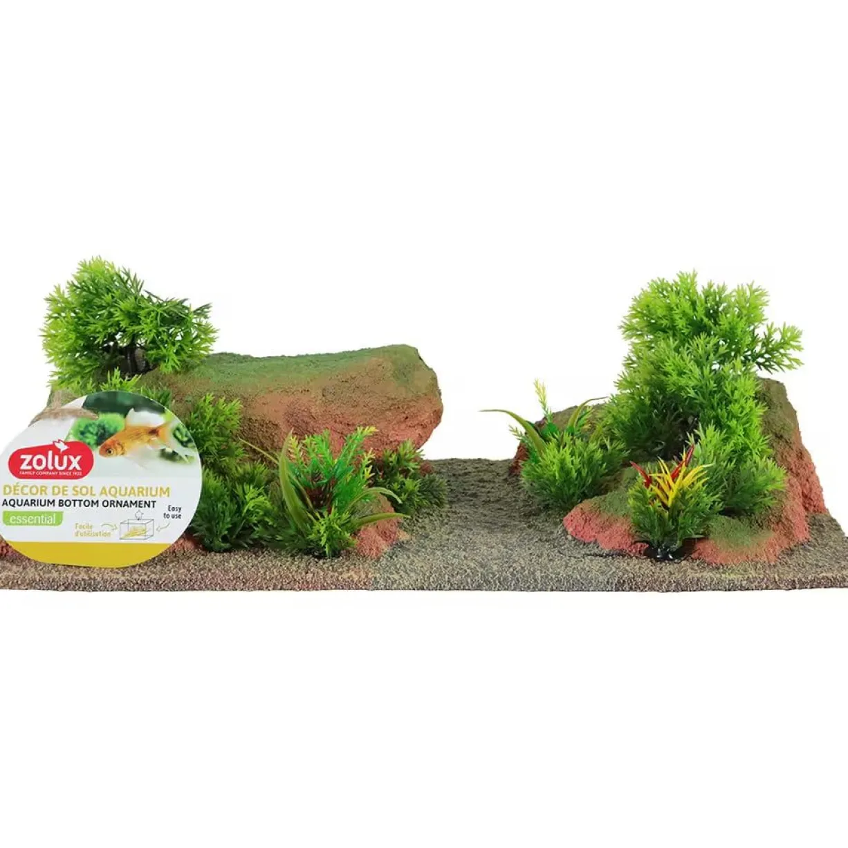 Kit aquarium poisson Initio 35cm noir et décor Landscape Red Soil - Zolux