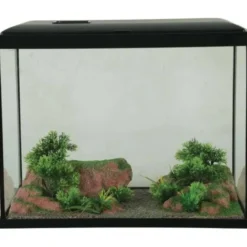 Kit aquarium poisson Initio 35cm noir et décor Landscape Red Soil - Zolux