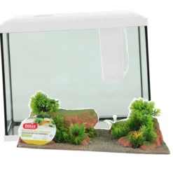 Kit aquarium poisson Initio 35cm blanc et décor Landscape Red Soil - Zolux