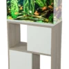 Kit aquarium poisson Tana LED 60 blanc et meuble Iseo Tana 60 mélaminé blanc - Zolux
