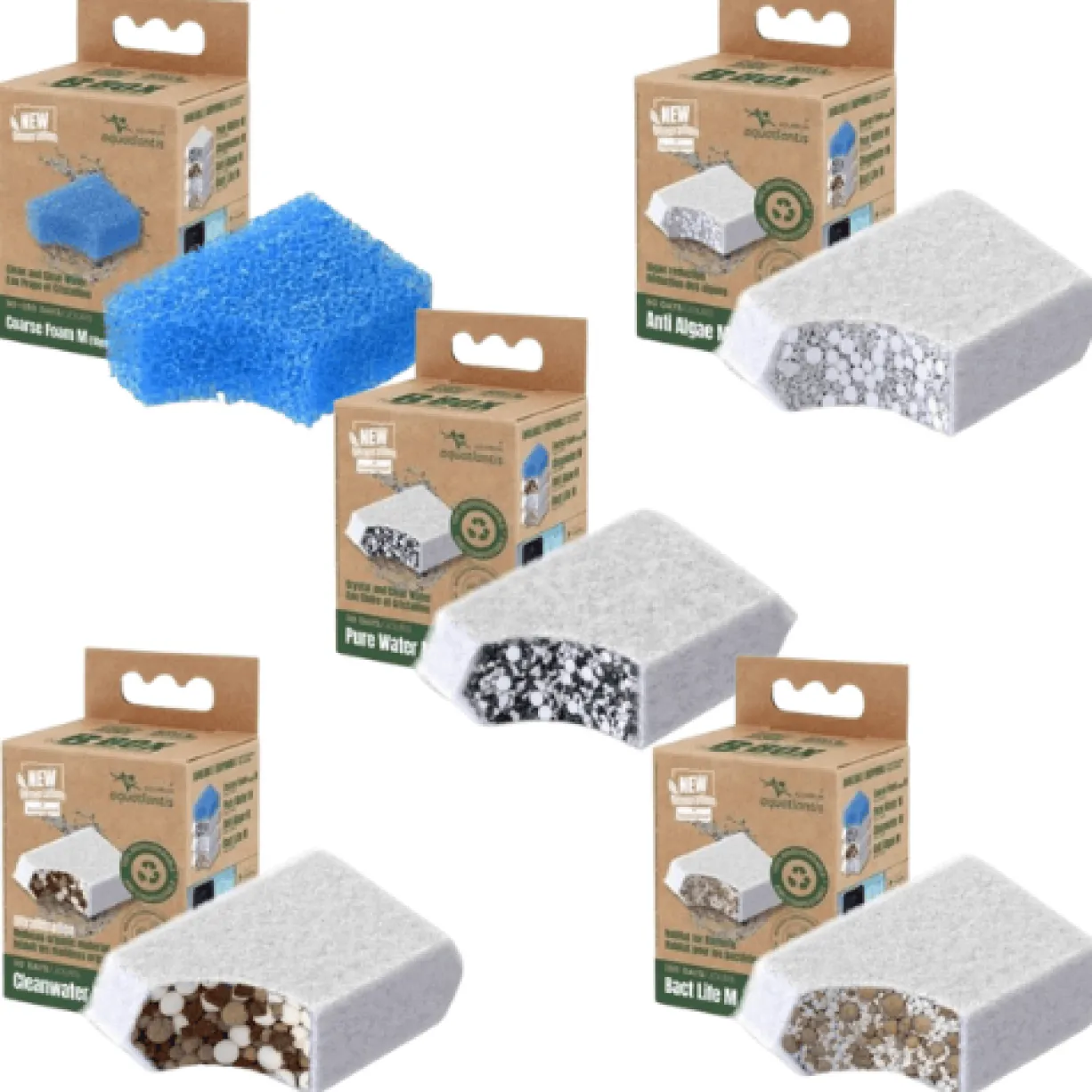 Kit cartouches 5 mois pour filtre d’aquarium BioBox Mini 2 - Aquatlantis