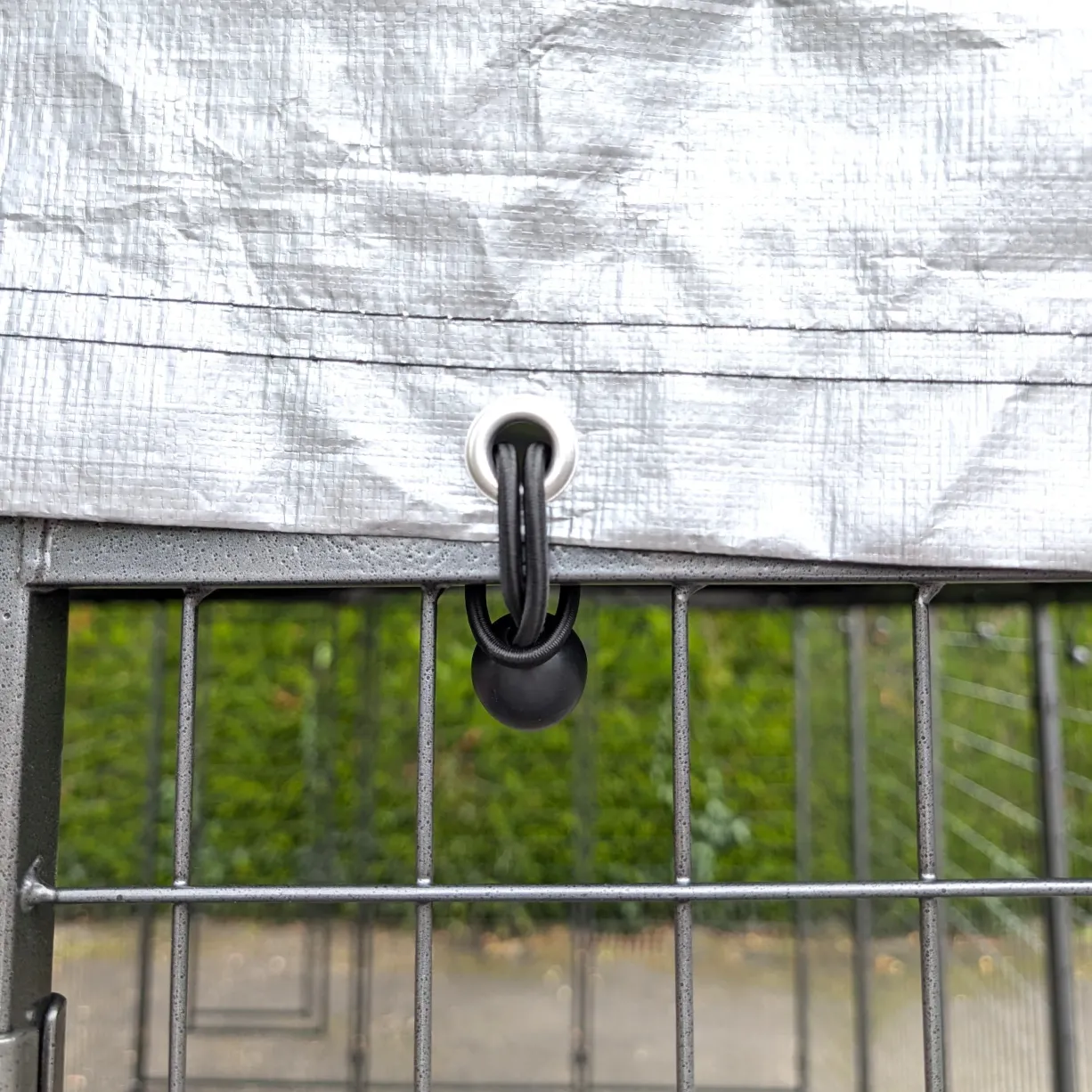 Kit chenil pour animaux 9,6m² - Enclos 400x240x180 cm avec toit Métal