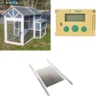 Kit poulailler Deluxe bleu jusqu’à 12 poules avec portier Zen Farm autonome et trappe taille Medium