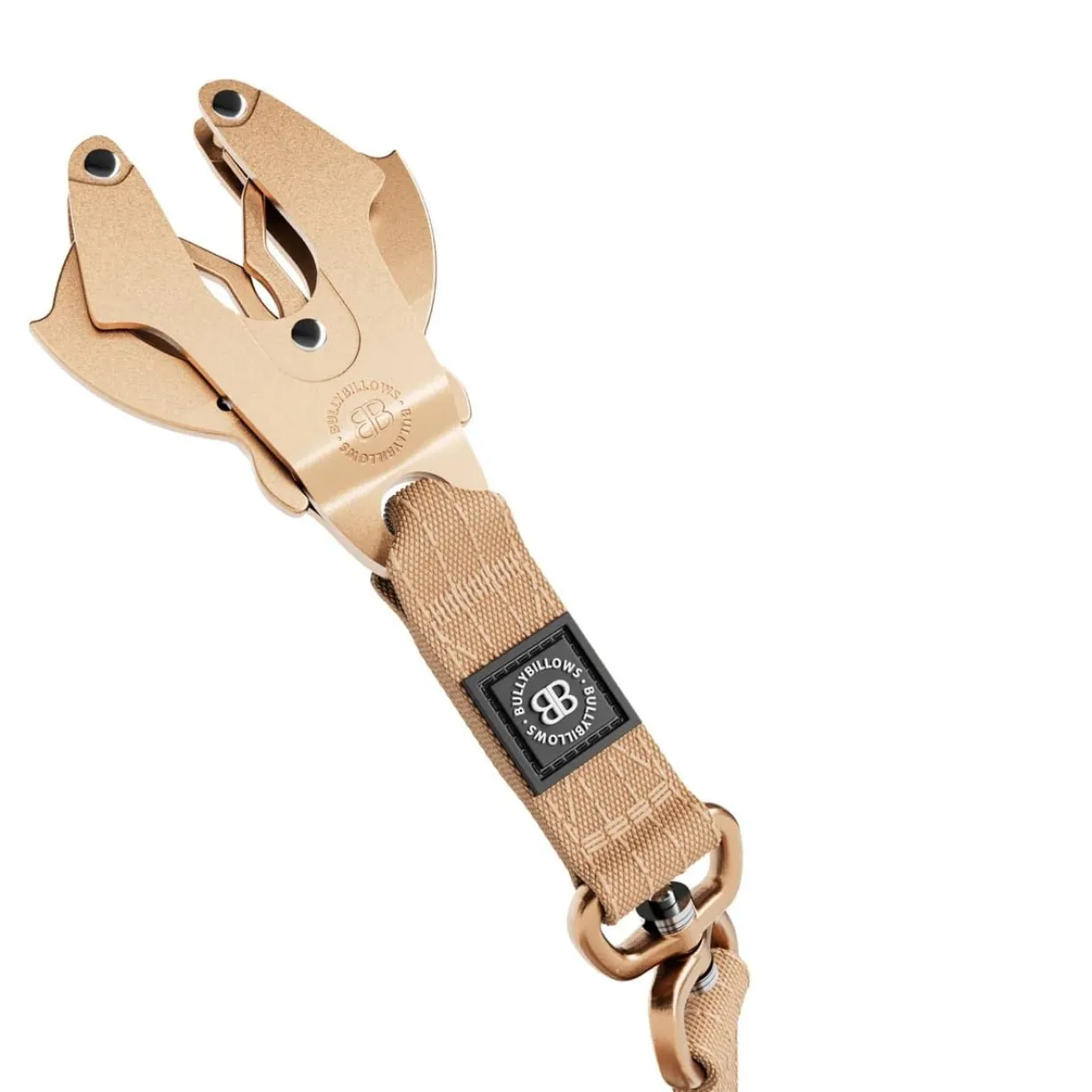 Laisse Lighter Swivel Combat et collier Lighter Combat Collar 4cm beige taille L - BullyBillows