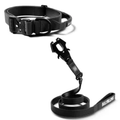 Laisse Lighter Swivel Combat et collier Lighter Combat Collar 4cm noir taille S - BullyBillows