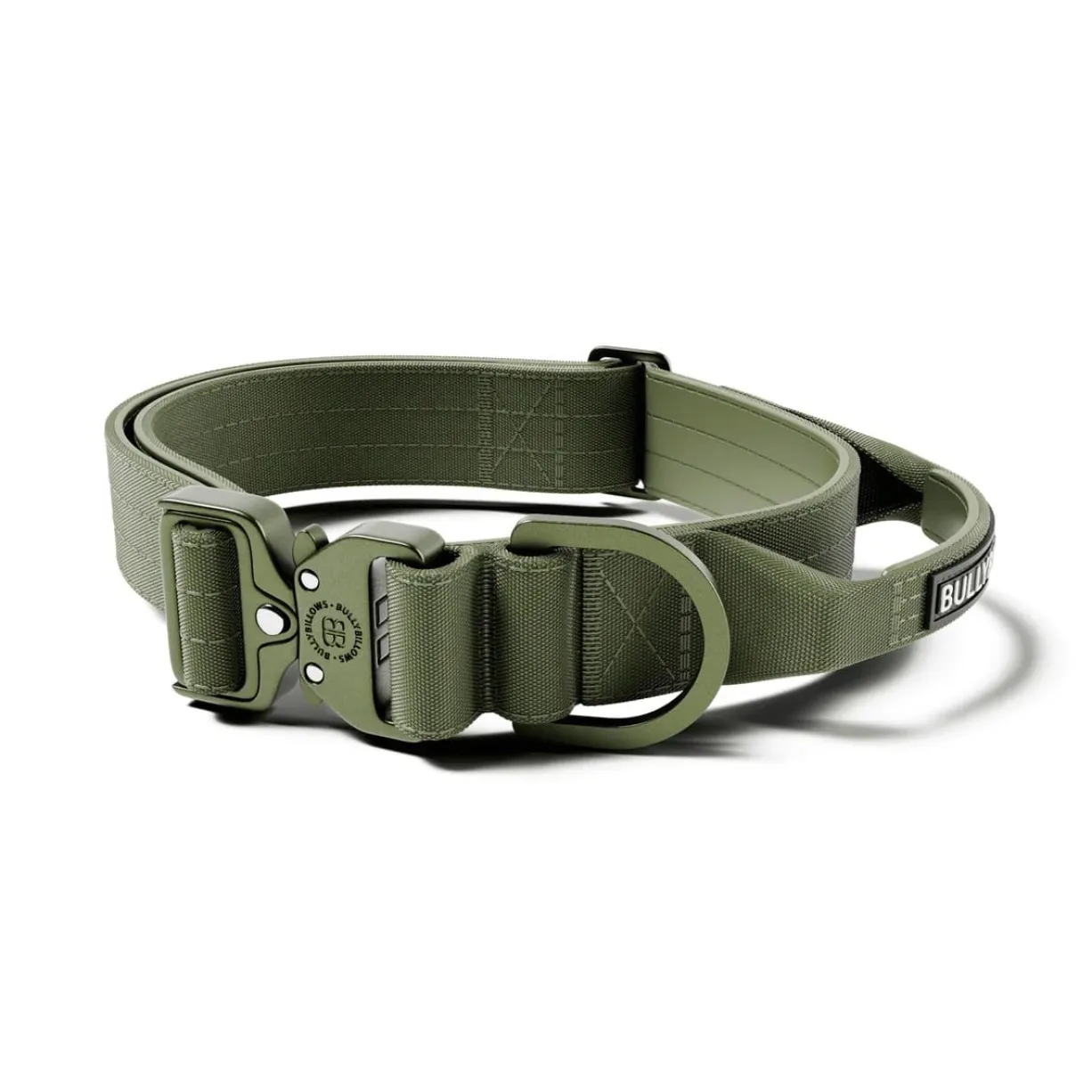 Laisse Lighter Swivel Combat et collier Lighter Combat Collar 4cm kaki taille M - BullyBillows