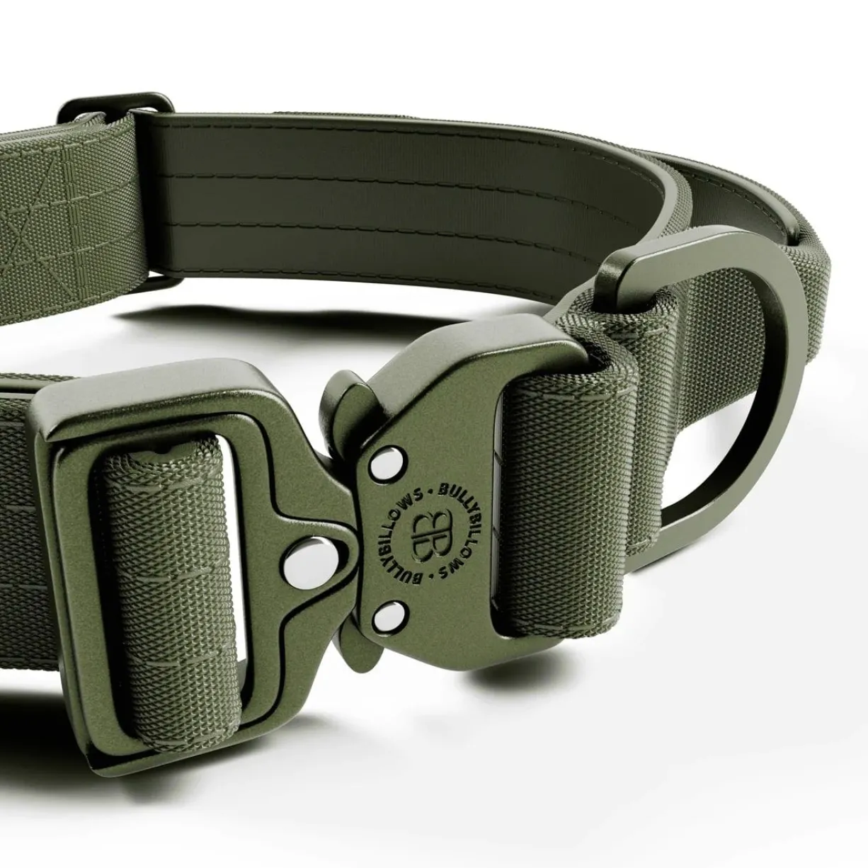 Laisse Lighter Swivel Combat et collier Lighter Combat Collar 4cm kaki taille L - BullyBillows
