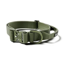 Laisse Lighter Swivel Combat et collier Lighter Combat Collar 4cm kaki taille L - BullyBillows