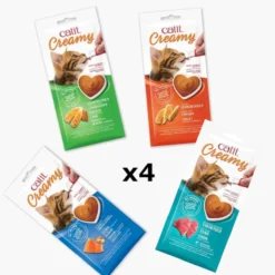 Lot de 16 friandises à lécher chat Creamy 10g saveurs mixtes - Catit