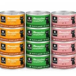 Lot de 12 mousselines chat 85g saveurs mixtes Menu Gourmand - Les recettes de Daniel