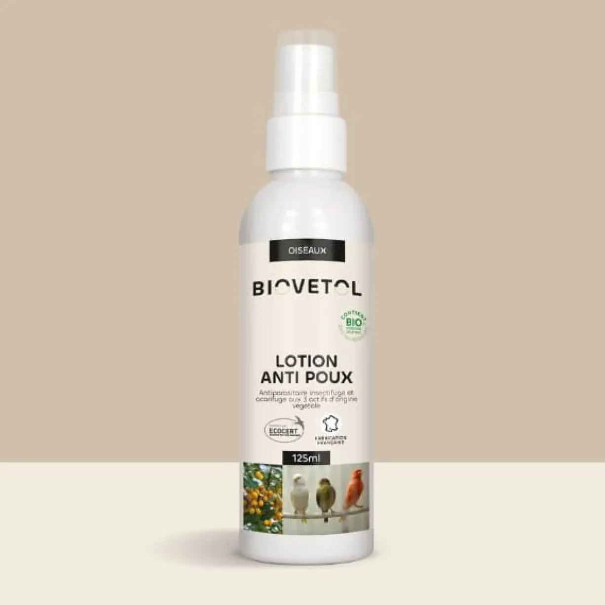 Lotion anti-poux oiseaux Bio 125ML - Biovetol