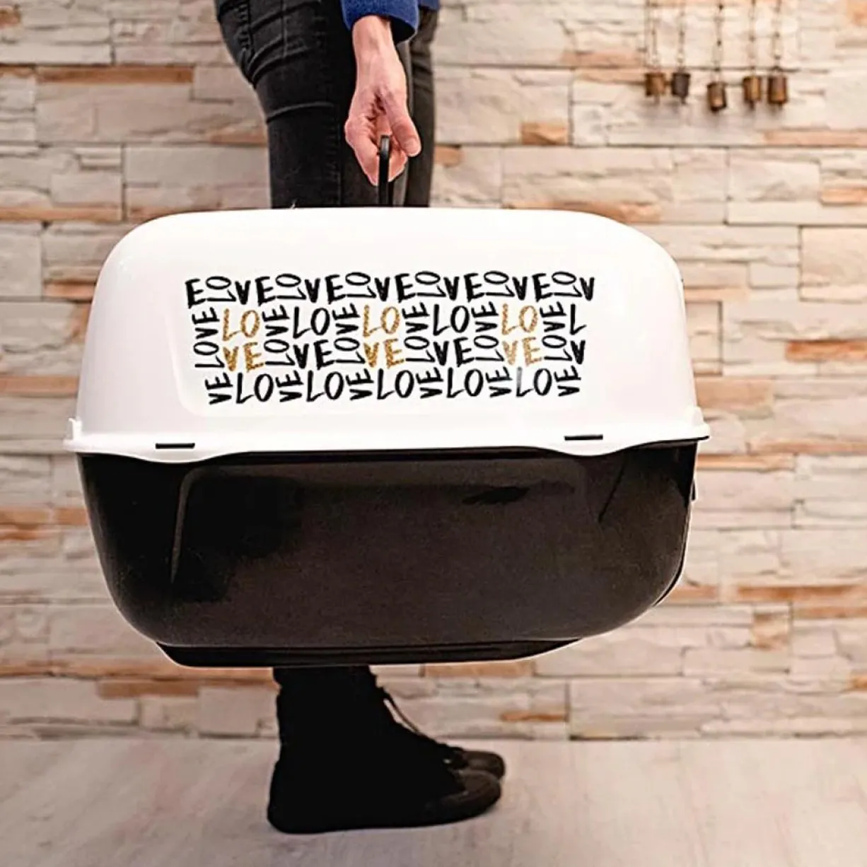Maison de toilette chat plastique recyclé Prima Decor noire - Ferplast