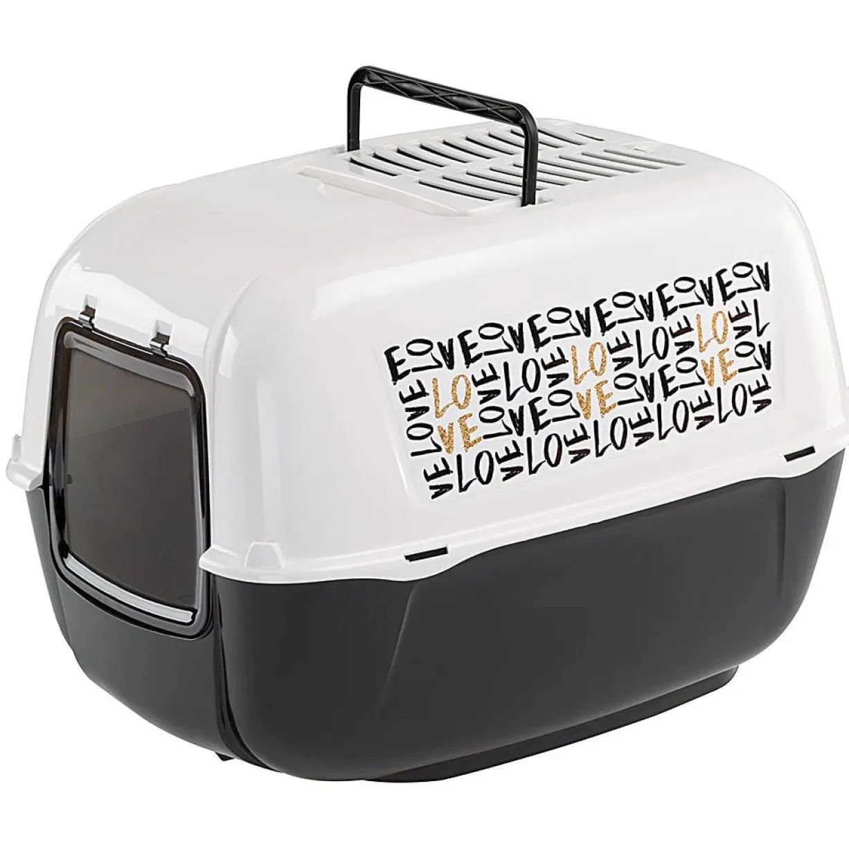 Maison de toilette chat plastique recyclé Prima Decor noire - Ferplast