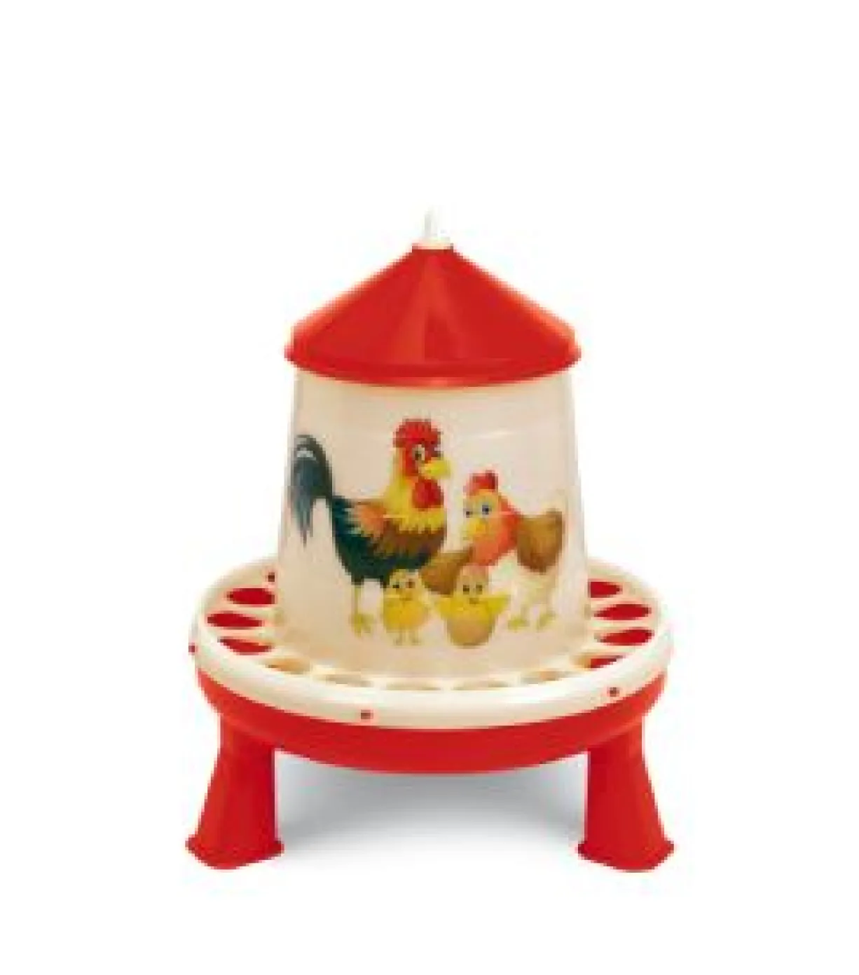 Mangeoire poule en plastique Eco 4Kg Happy Range avec pieds - Gaun
