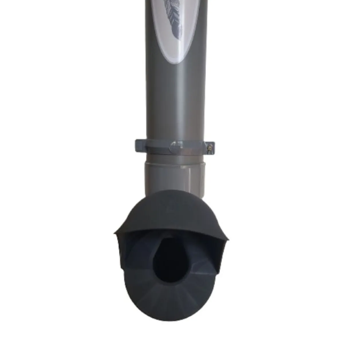 Mangeoire poule en plastique tube opaque gris Altéa 5kg - Evena