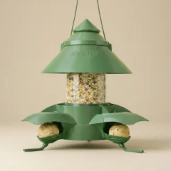 Mangeoire pour oiseaux sauvages modulable Céleste vert olive - Evena