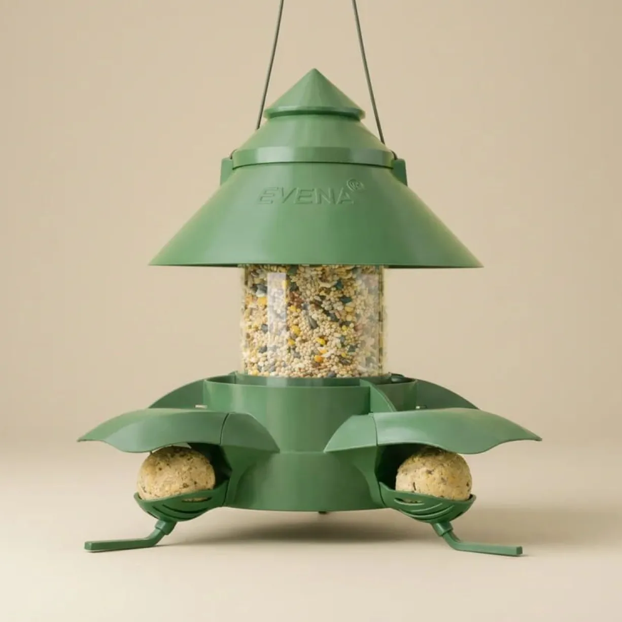 Mangeoire pour oiseaux sauvages modulable Céleste vert olive - Evena