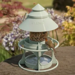 Mangeoire pour oiseaux sauvages modulable Céleste vert de gris - Evena