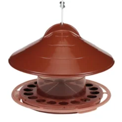Mangeoire pour volière oiseaux en plastique 2kg marron - Gaun