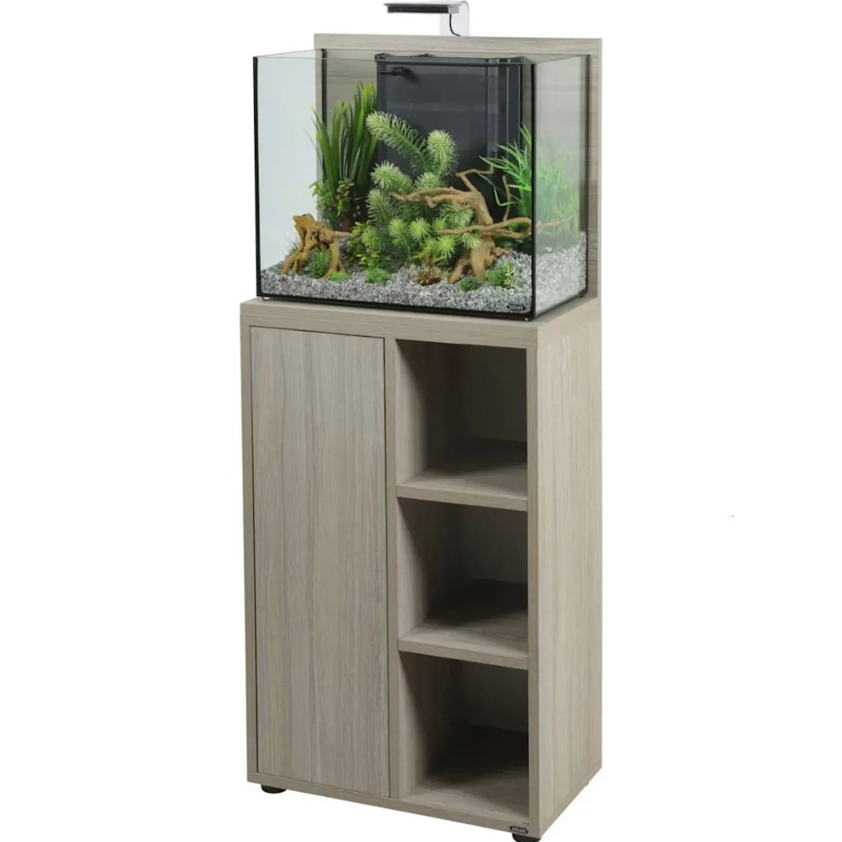 Meuble pour aquarium poisson équipé Idro 50 zebrano gris - Zolux