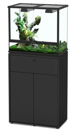 Meuble pour terrarium 68x38cm noir - Terratlantis
