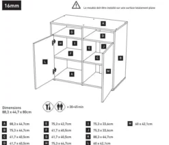 Meuble pour terrarium 88x45cm ouvert - Terratlantis