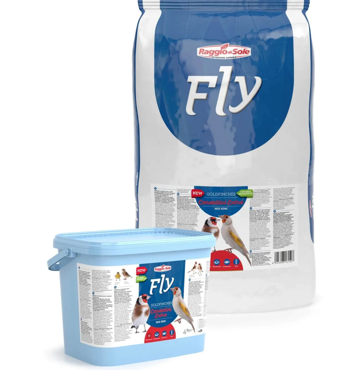 Mélange de graines énergétiques carduelidés Fly Cardellini Extra 4kg - Raggio Di Sole