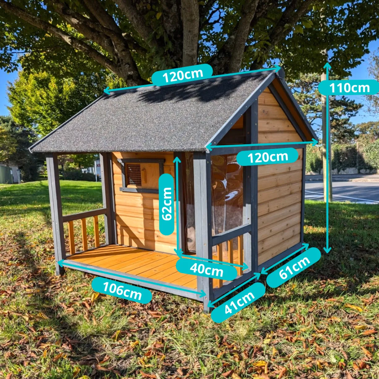 Niche pour chien Chalet Saint-Bernard V2 toit shingle taille XL