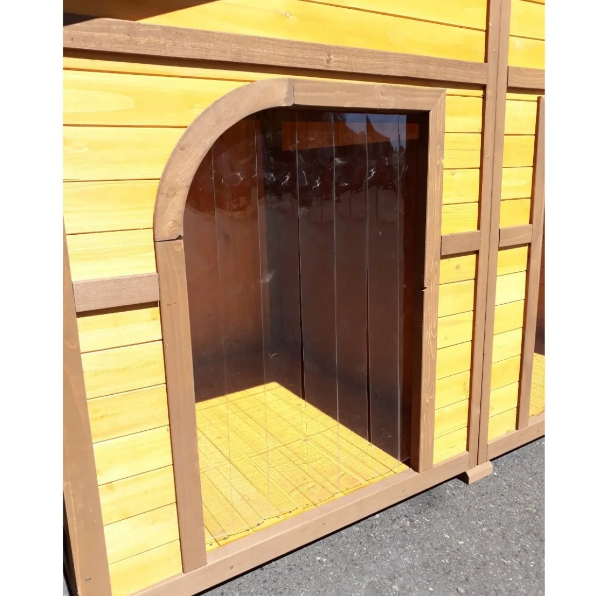 Niche pour chien Double toit shingle noir taille XXL