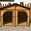 Niche pour chien Double toit shingle noir taille XL