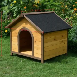 Niche pour chien Harrier toit shingle noir taille M