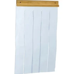 Niche pour chien toit plat ondulé grise et blanche taille L avec porte lamelles PVC taille 2